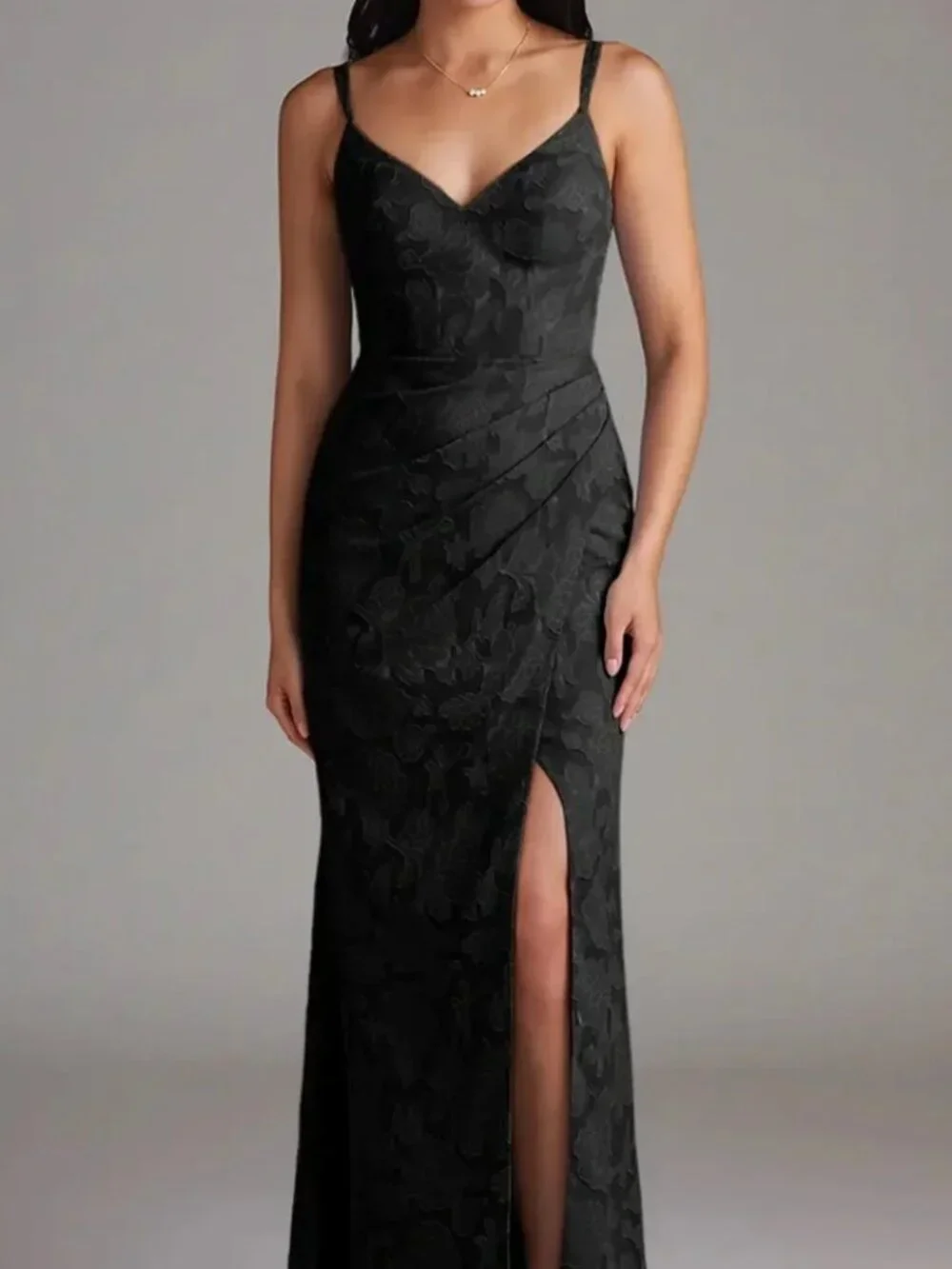 Azazie Leo Floral Burnout Dress